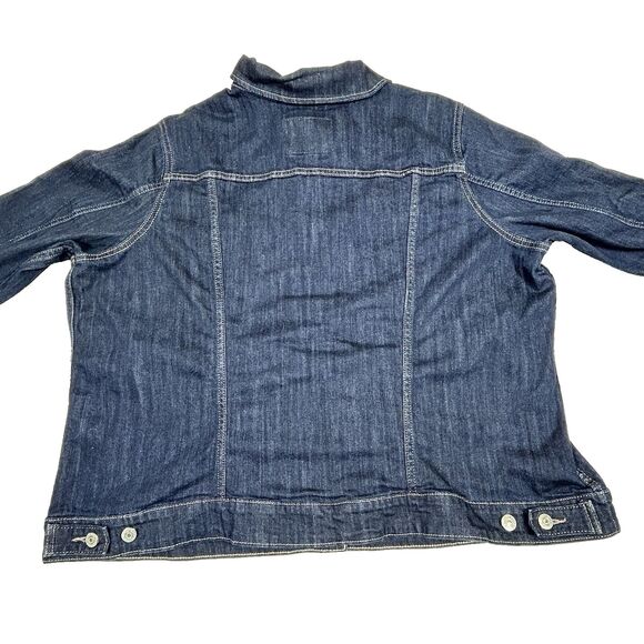 Levi’s Women’s Blue Denim Jean Jacket 3X Button Up Trucker Western Stretch - Picture 11 of 13